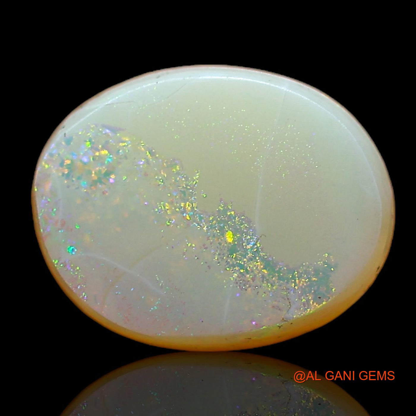 1.00 Cts Unheated Australian Fire Opal Loose Gemstone Oval Cabochon Natural 8x6x3 mm AC-785