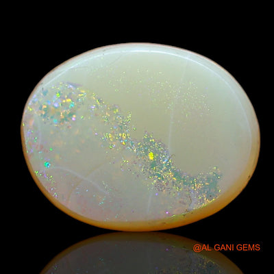 1.00 Cts Unheated Australian Fire Opal Loose Gemstone Oval Cabochon Natural 8x6x3 mm AC-785
