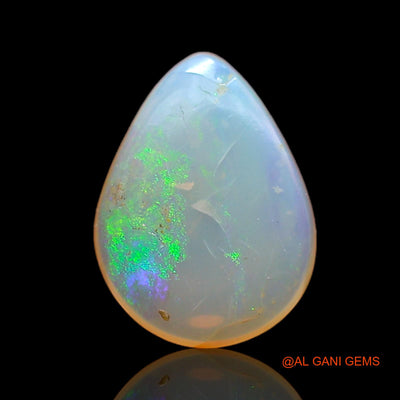 1.00 Cts Natural Australian Fire Opal Pear Cabochon Loose Gemstone For Jewelry 8x6x2 mm AC-790