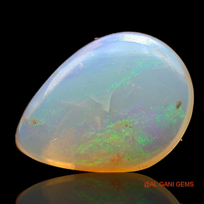 1.00 Cts Natural Australian Fire Opal Pear Cabochon Loose Gemstone For Jewelry 8x6x2 mm AC-790