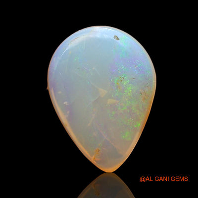 1.00 Cts Natural Australian Fire Opal Pear Cabochon Loose Gemstone For Jewelry 8x6x2 mm AC-790