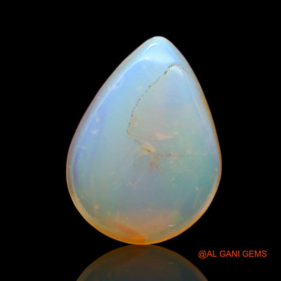 1.00 Cts Natural Australian Fire Opal Pear Cabochon Loose Gemstone For Jewelry 8x6x2 mm AC-790