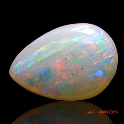1.00 Cts Natural Australian Fire Opal Pear Cabochon Loose Gemstone For Jewelry 8x6x2 mm AC-792