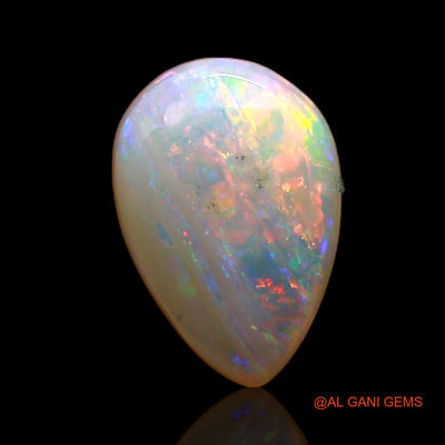 1.00 Cts Natural Australian Fire Opal Pear Cabochon Loose Gemstone For Jewelry 8x6x2 mm AC-792