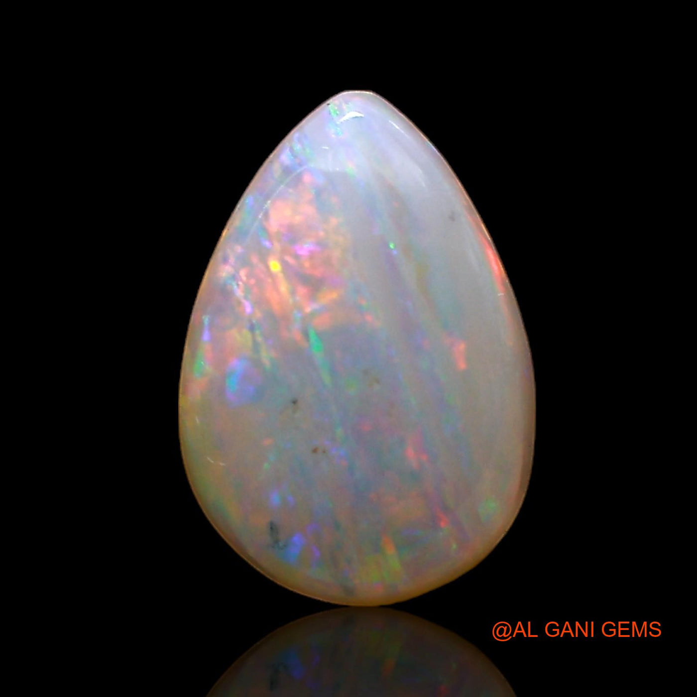 1.00 Cts Natural Australian Fire Opal Pear Cabochon Loose Gemstone For Jewelry 8x6x2 mm AC-792