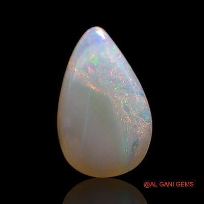1.00 Cts Natural Australian Fire Opal Loose Gemstone Pear Cabochon 9x5x2 mm AC-796