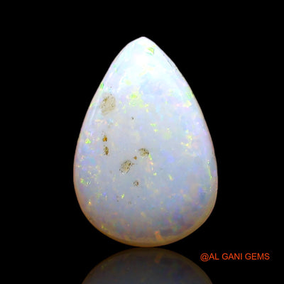 Natural Untreated Fire Opal Loose Gemstone Pear Cabochon From Australia 1.00 Cts 8x6x2 mm AC-798