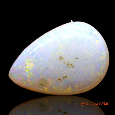 Natural Untreated Fire Opal Loose Gemstone Pear Cabochon From Australia 1.00 Cts 8x6x2 mm AC-798