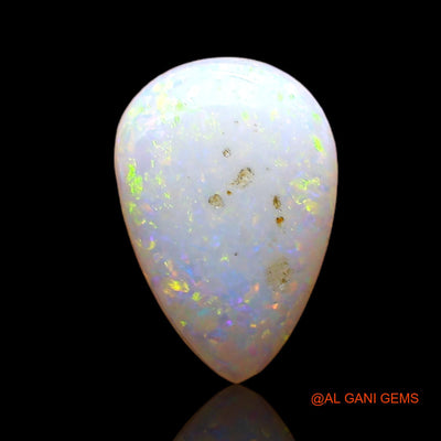 Natural Untreated Fire Opal Loose Gemstone Pear Cabochon From Australia 1.00 Cts 8x6x2 mm AC-798