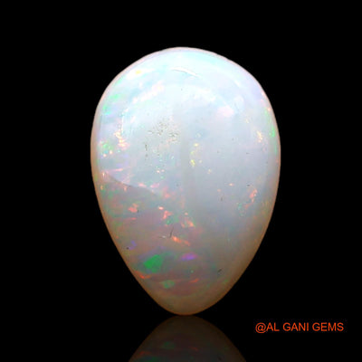 1.00 Cts Natural Australian Fire Opal Loose Gemstone Pear Cabochon 8x6x2 mm AC-799