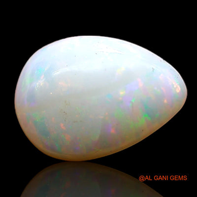 1.00 Cts Natural Australian Fire Opal Loose Gemstone Pear Cabochon 8x6x2 mm AC-799
