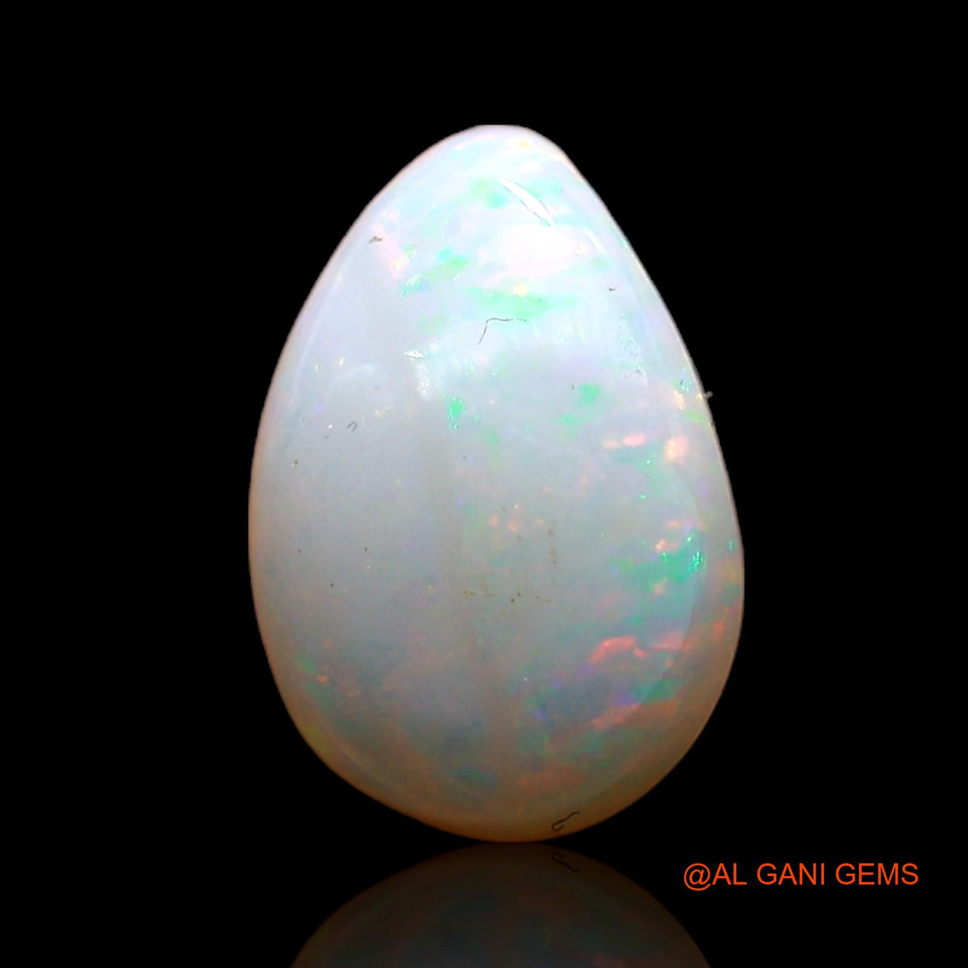 1.00 Cts Natural Australian Fire Opal Loose Gemstone Pear Cabochon 8x6x2 mm AC-799