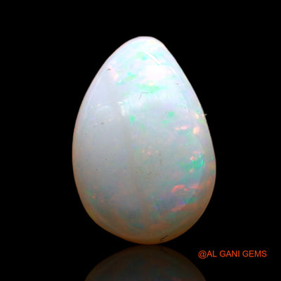 1.00 Cts Natural Australian Fire Opal Loose Gemstone Pear Cabochon 8x6x2 mm AC-799