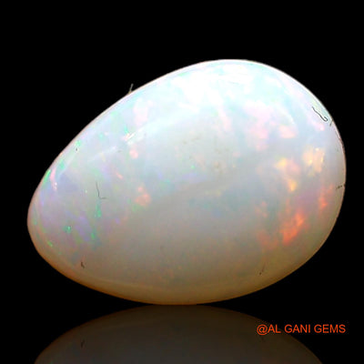 1.00 Cts Natural Australian Fire Opal Loose Gemstone Pear Cabochon 8x6x2 mm AC-799