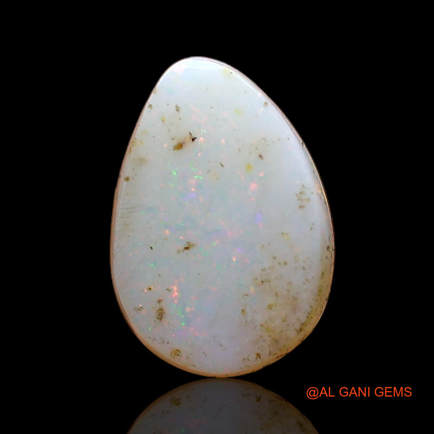 1.00 Cts Natural Australian Fire Opal Loose Gemstone Pear Cabochon 8x6x2 mm AC-799