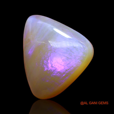 Natural Untreated Fire Opal Loose Gemstone Trillion Cabochon From Australia 8.00 Cts 14x14x7 mm AC-79