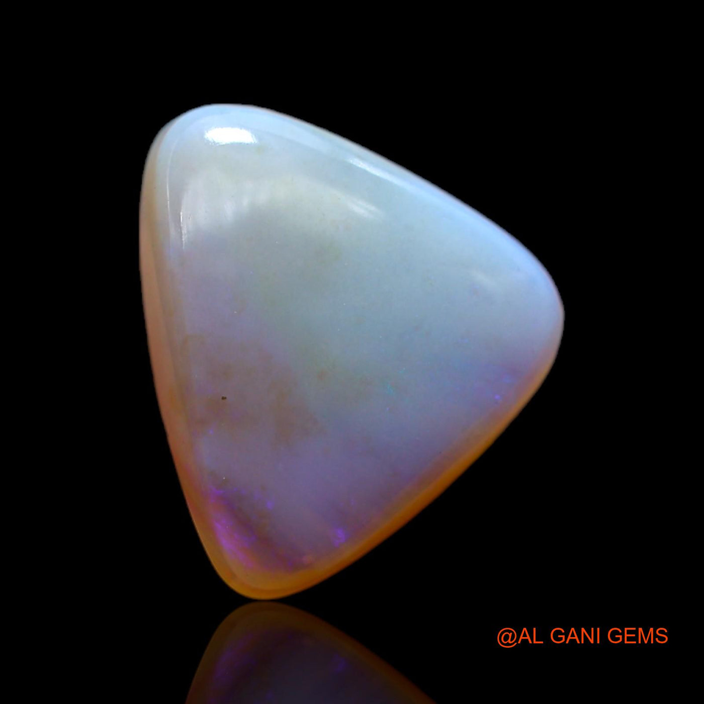 Natural Untreated Fire Opal Loose Gemstone Trillion Cabochon From Australia 8.00 Cts 14x14x7 mm AC-79