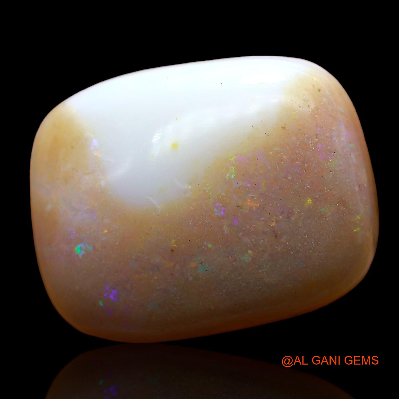 Natural Fire Opal Gemstone 19.00 Cts Loose Oval Cabochon From Australia 20x16x8 mm AC-803