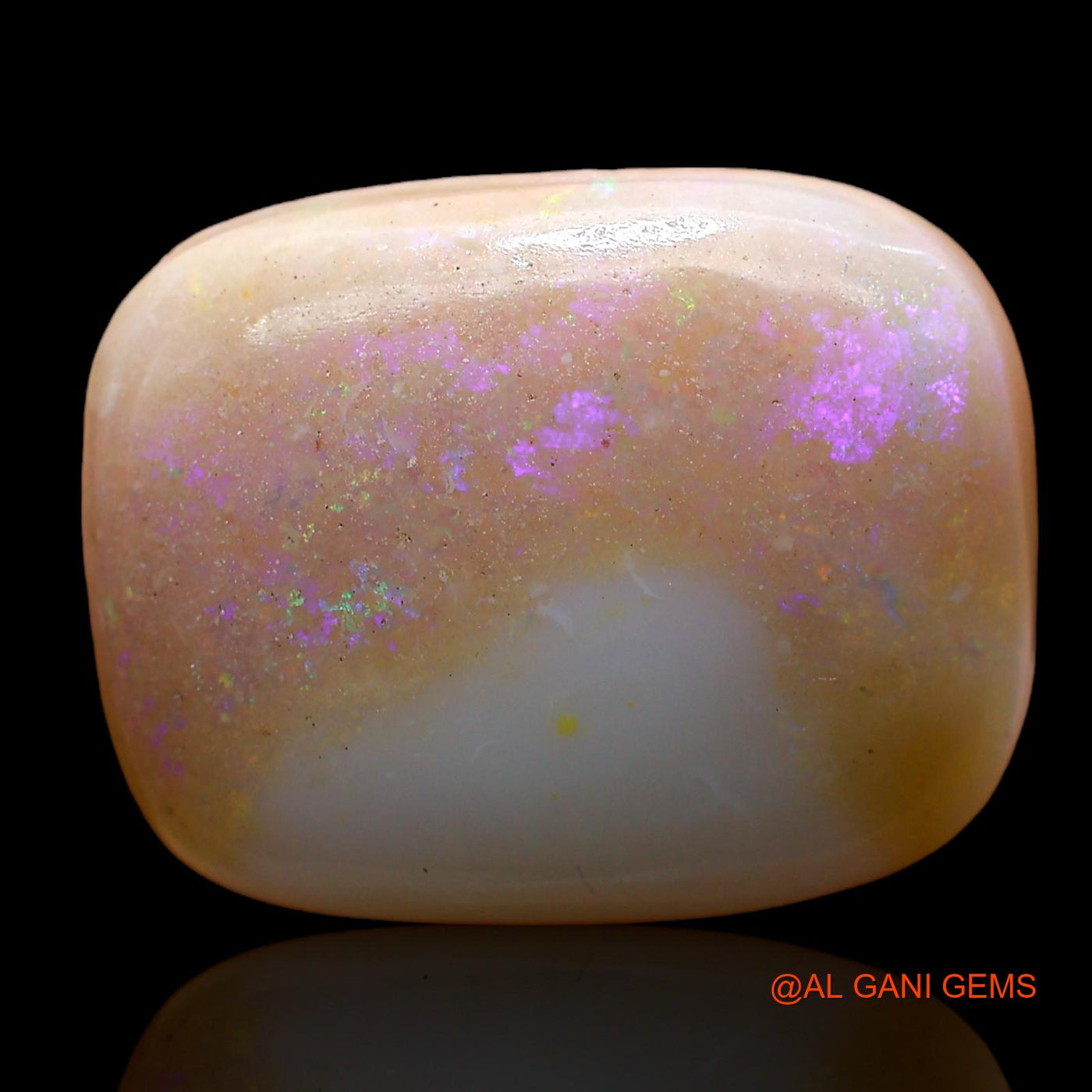 Natural Fire Opal Gemstone 19.00 Cts Loose Oval Cabochon From Australia 20x16x8 mm AC-803