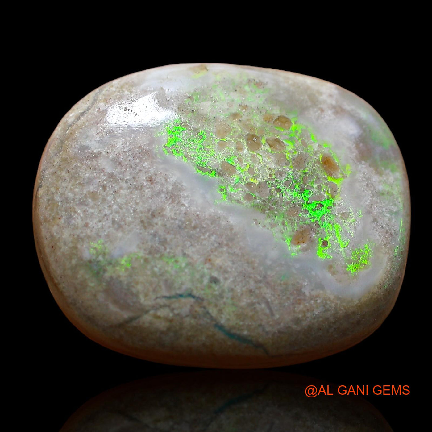 14.00 Cts Unheated Australian Fire Opal Loose Gemstone Oval Cabochon Natural 20x17x6 mm AC-804