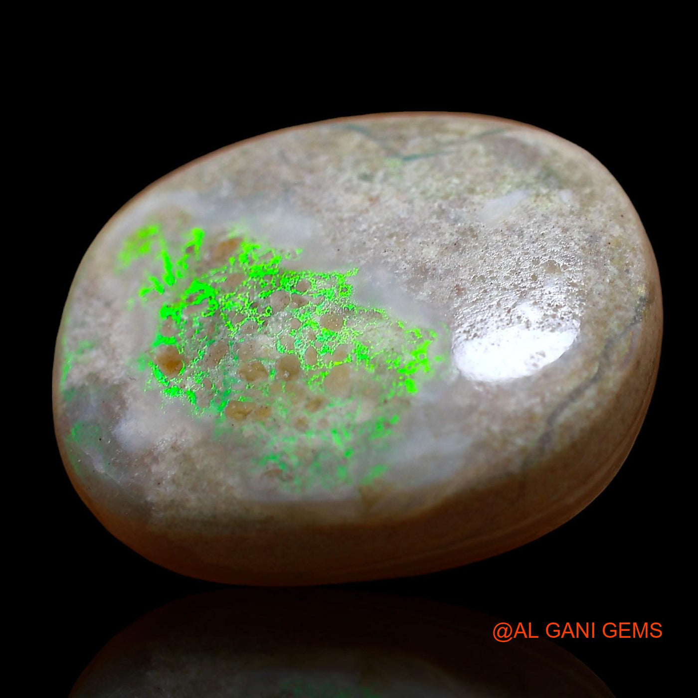 14.00 Cts Unheated Australian Fire Opal Loose Gemstone Oval Cabochon Natural 20x17x6 mm AC-804