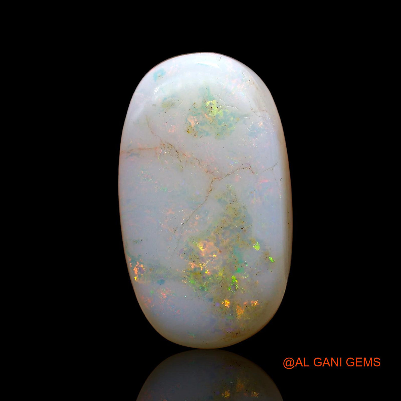 14.00 Cts Unheated Australian Fire Opal Loose Gemstone Oval Cabochon Natural 21x12x6 mm AC-808