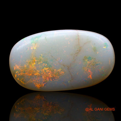 14.00 Cts Unheated Australian Fire Opal Loose Gemstone Oval Cabochon Natural 21x12x6 mm AC-808
