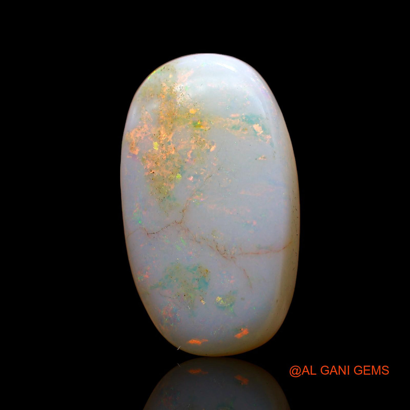 14.00 Cts Unheated Australian Fire Opal Loose Gemstone Oval Cabochon Natural 21x12x6 mm AC-808