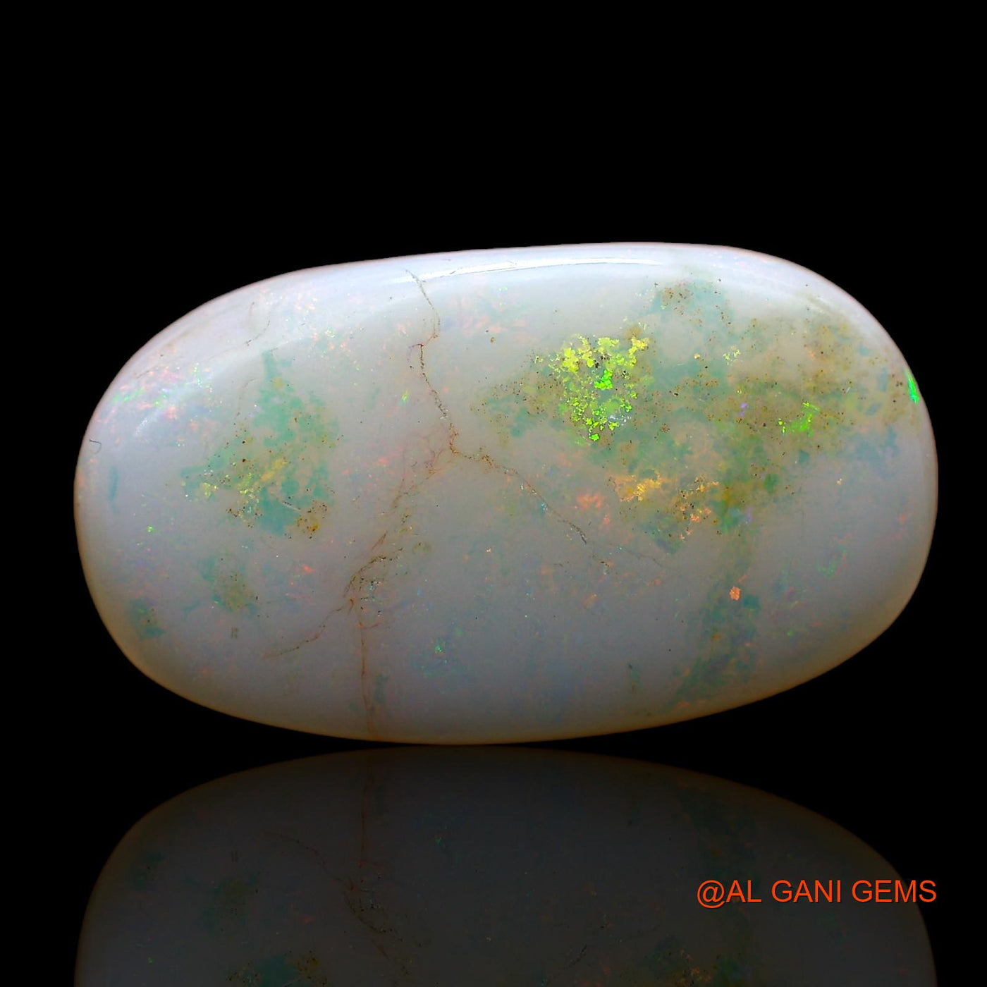 14.00 Cts Unheated Australian Fire Opal Loose Gemstone Oval Cabochon Natural 21x12x6 mm AC-808