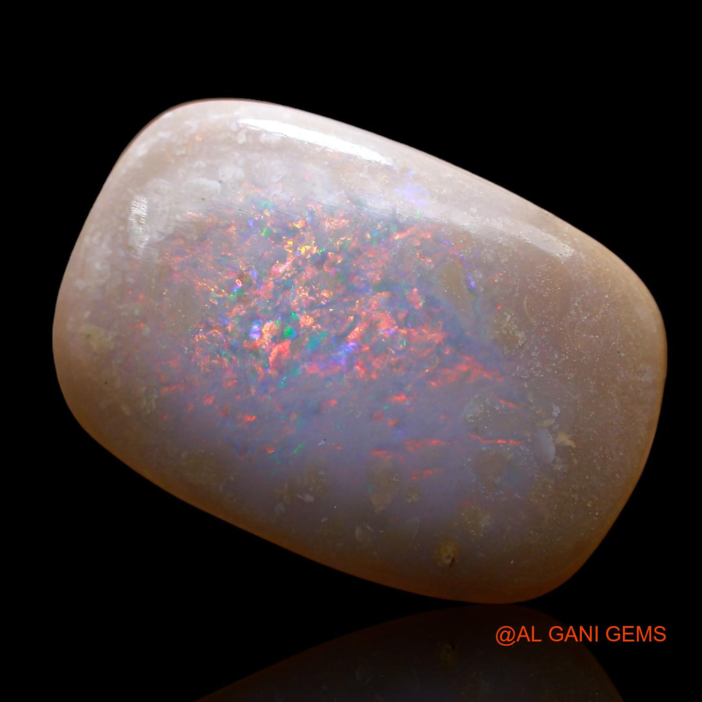 Natural Untreated Fire Opal Loose Gemstone Oval Cabochon From Australia 11.00 Cts 21x14x5 mm AC-809