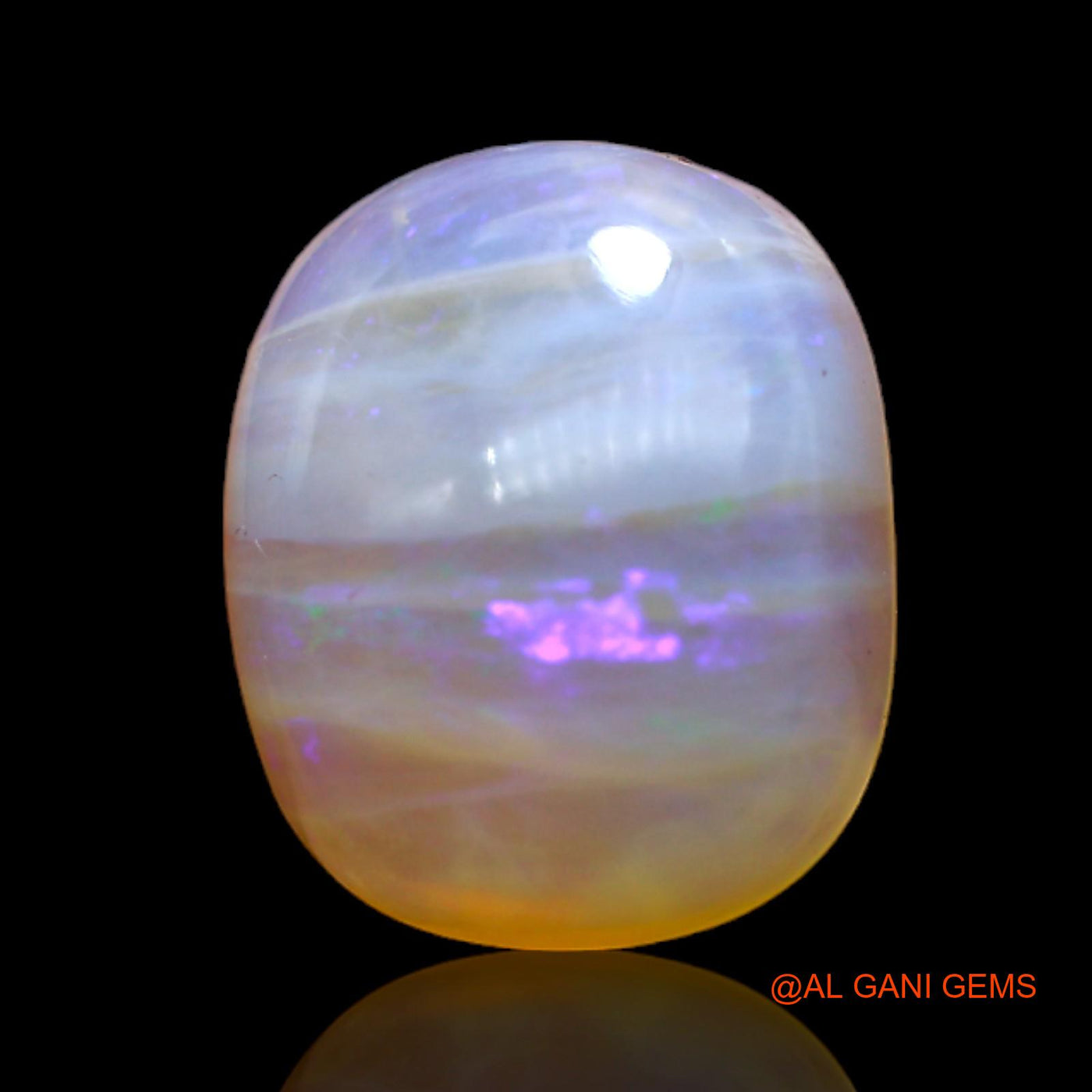8.00 Cts Natural Australian Fire Opal Loose Gemstone Oval Cabochon 15x12x6 mm AC-80