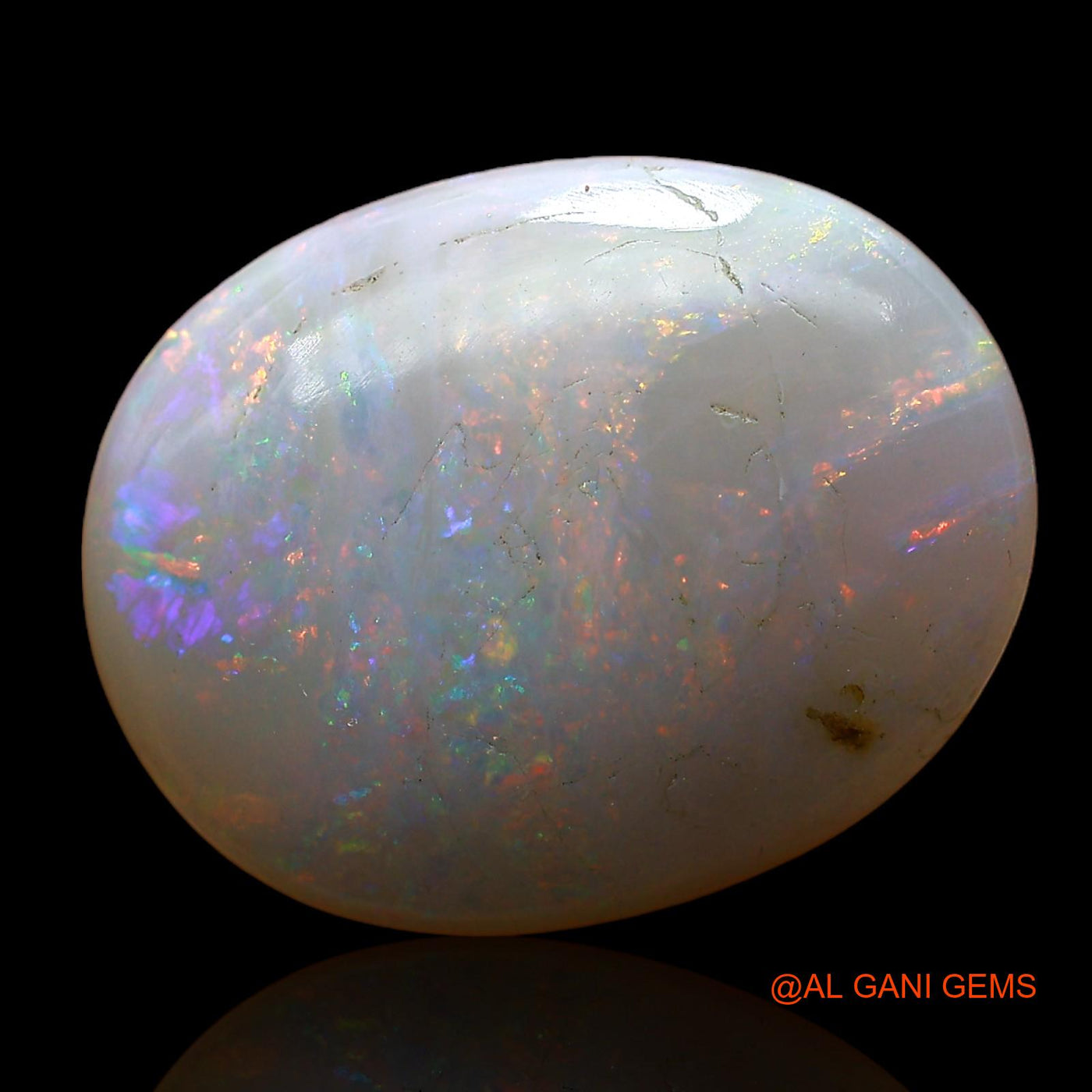 11.00 Cts Natural Australian Fire Opal Loose Gemstone Oval Cabochon 20x15x5 mm AC-811