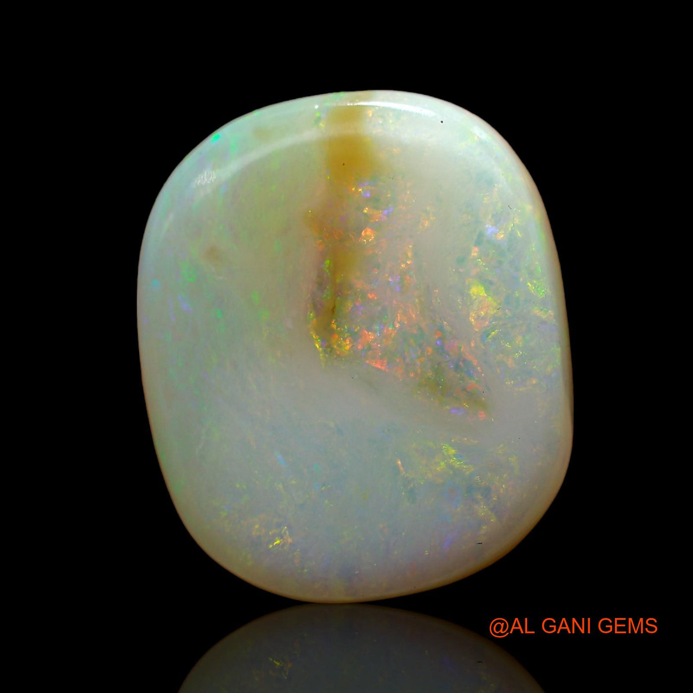 Natural Fire Opal Gemstone 13.00 Cts Loose Oval Cabochon From Australia 18x15x5 mm AC-815