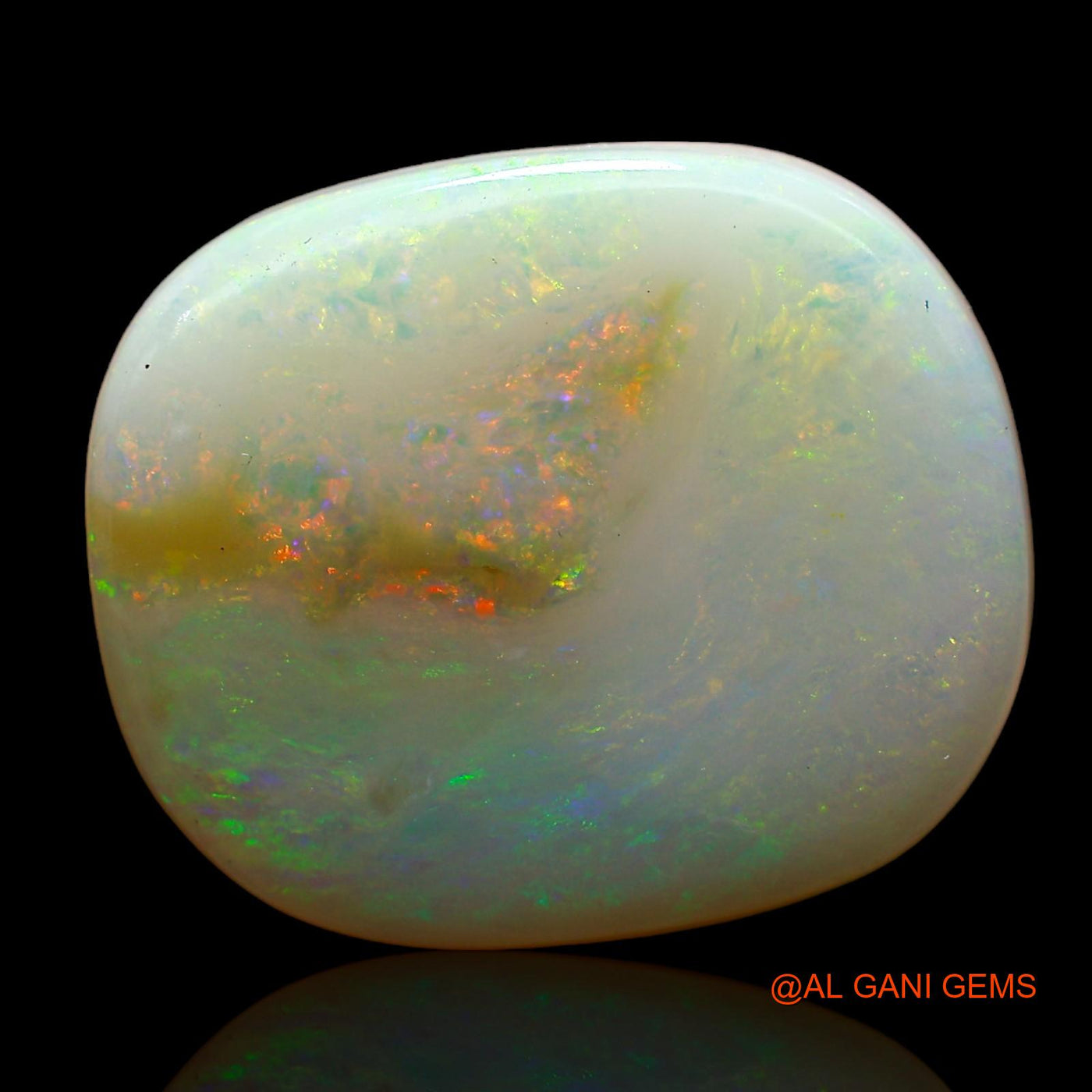 Natural Fire Opal Gemstone 13.00 Cts Loose Oval Cabochon From Australia 18x15x5 mm AC-815