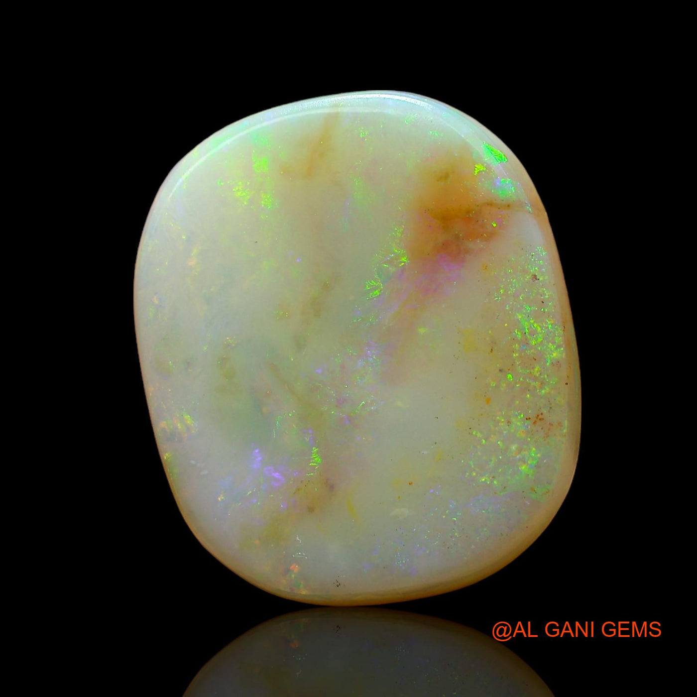 Natural Fire Opal Gemstone 13.00 Cts Loose Oval Cabochon From Australia 18x15x5 mm AC-815