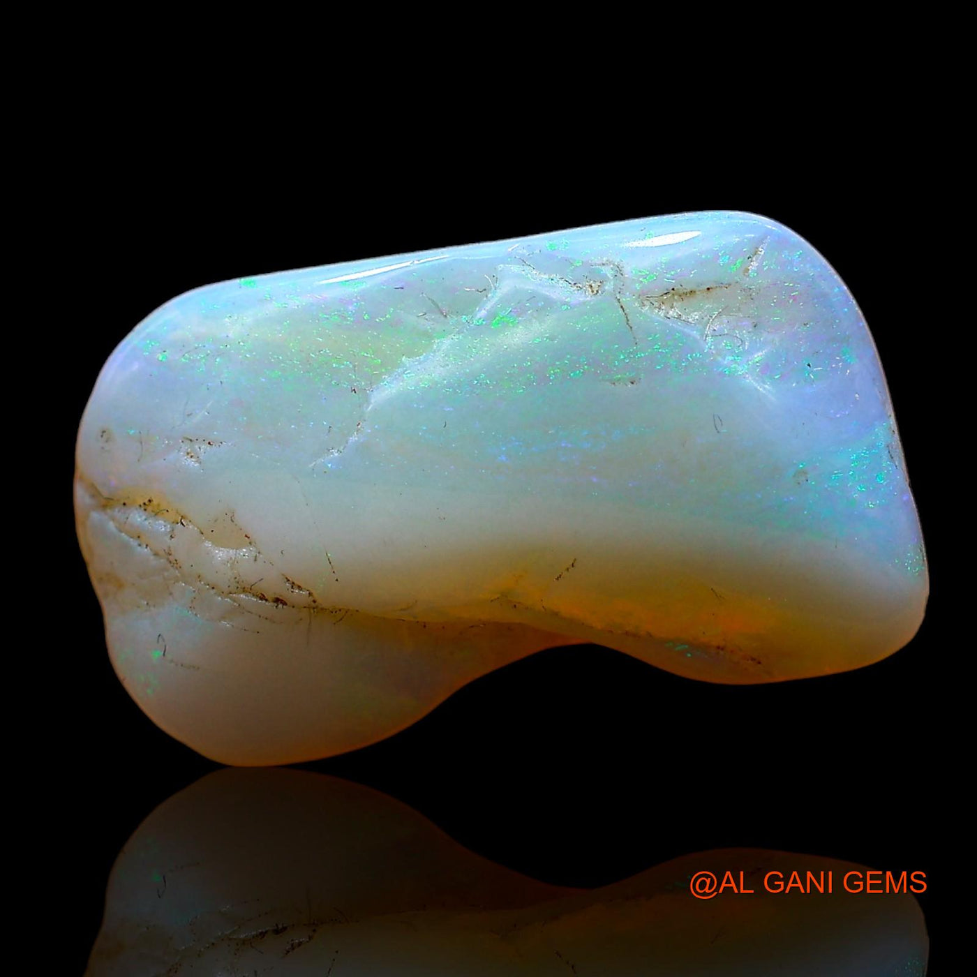 Natural Fire Opal Gemstone 6.00 Cts Loose Fancy Cabochon From Australia 20x11x3 mm AC-820