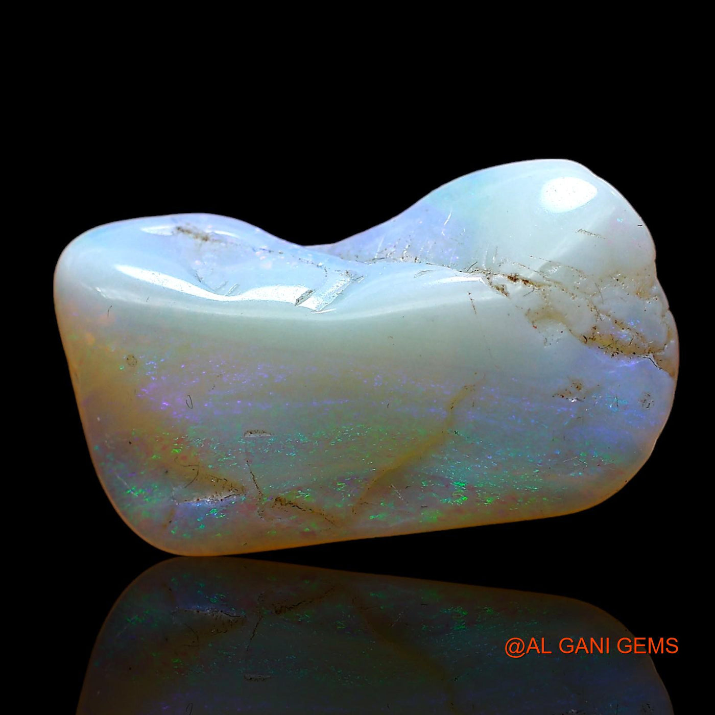 Natural Fire Opal Gemstone 6.00 Cts Loose Fancy Cabochon From Australia 20x11x3 mm AC-820