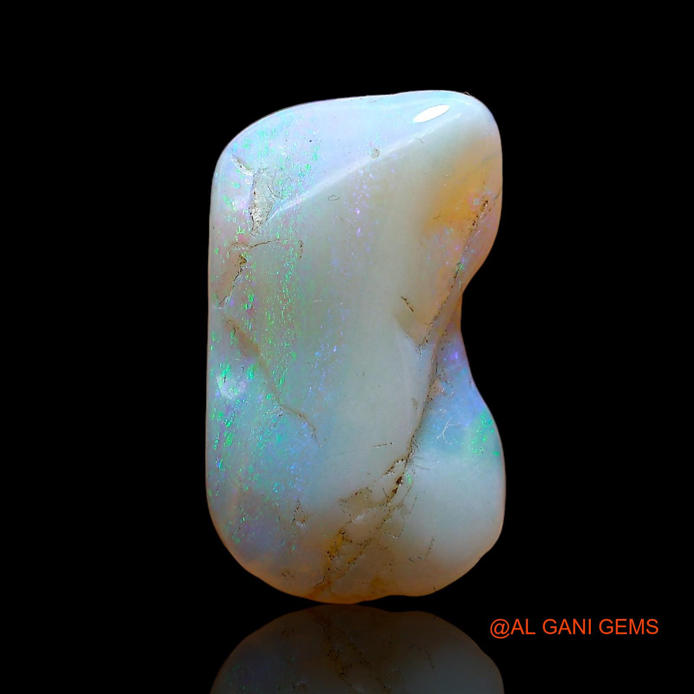 Natural Fire Opal Gemstone 6.00 Cts Loose Fancy Cabochon From Australia 20x11x3 mm AC-820