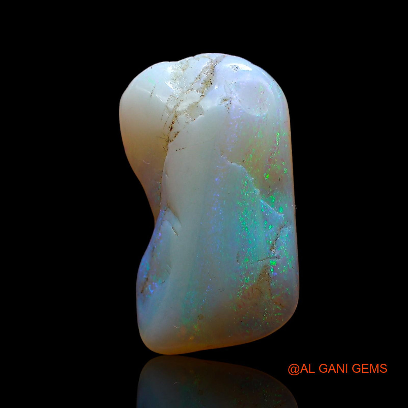 Natural Fire Opal Gemstone 6.00 Cts Loose Fancy Cabochon From Australia 20x11x3 mm AC-820
