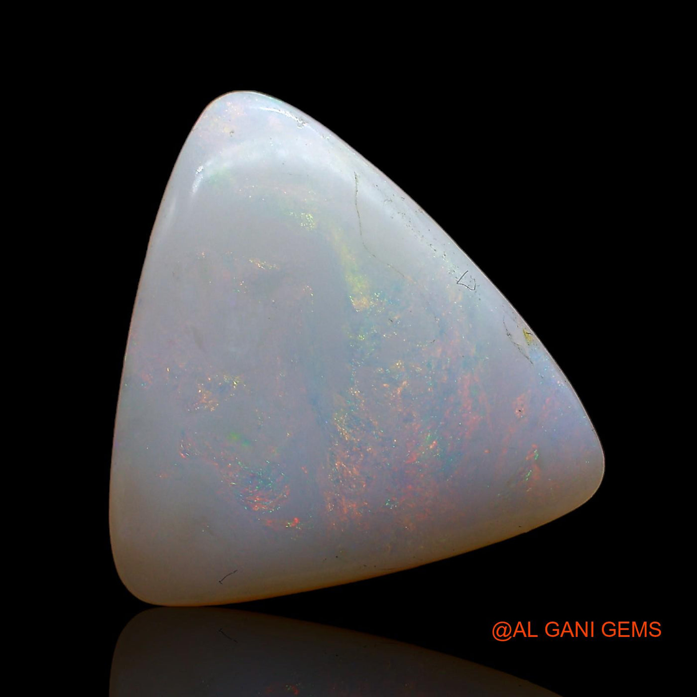 6.00 Cts Natural Australian Fire Opal Loose Gemstone Trillion Cabochon 19x16x3 mm AC-821