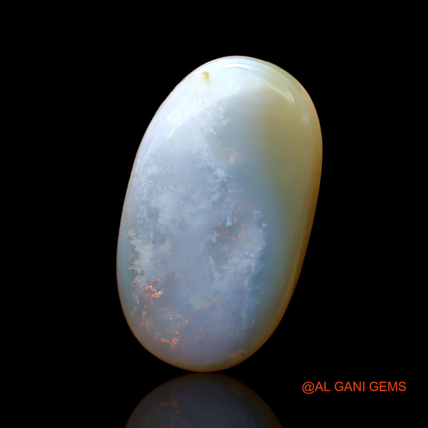 Natural Fire Opal Gemstone 9.00 Cts Loose Oval Cabochon From Australia 21x12x5 mm AC-822