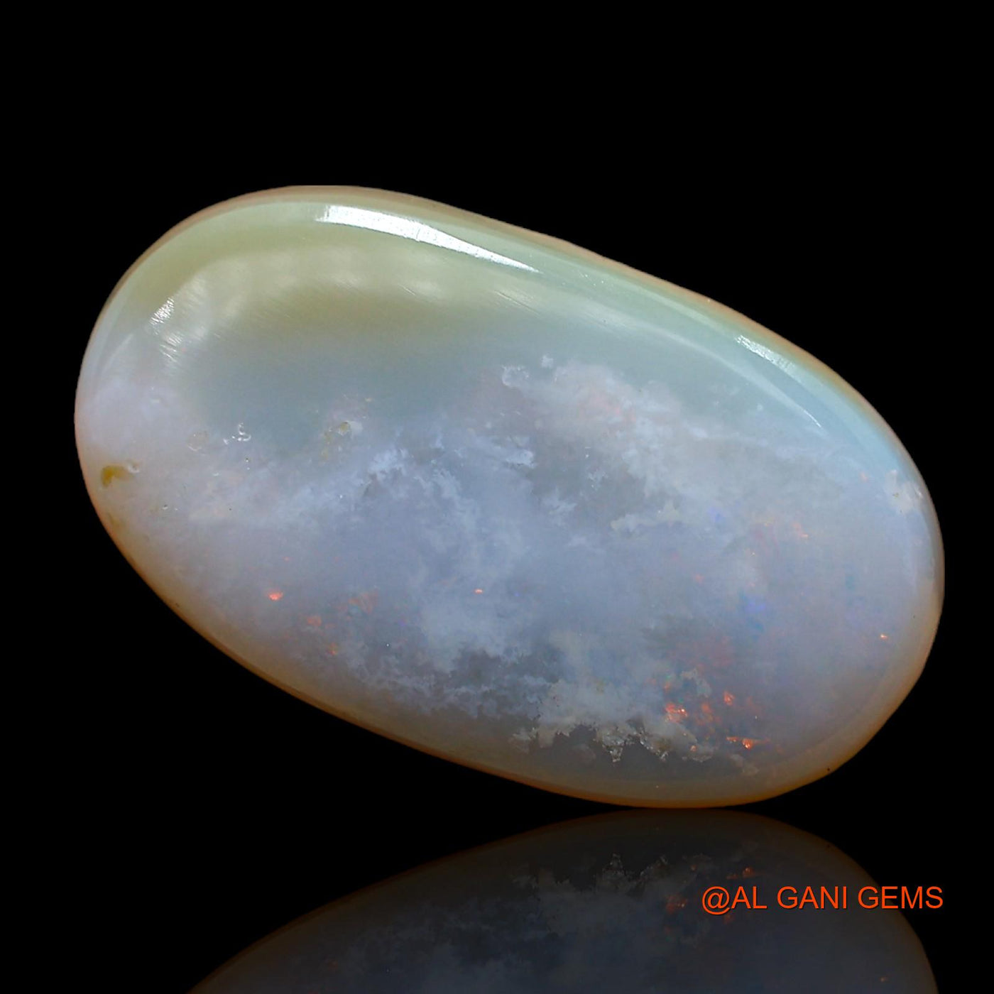 Natural Fire Opal Gemstone 9.00 Cts Loose Oval Cabochon From Australia 21x12x5 mm AC-822