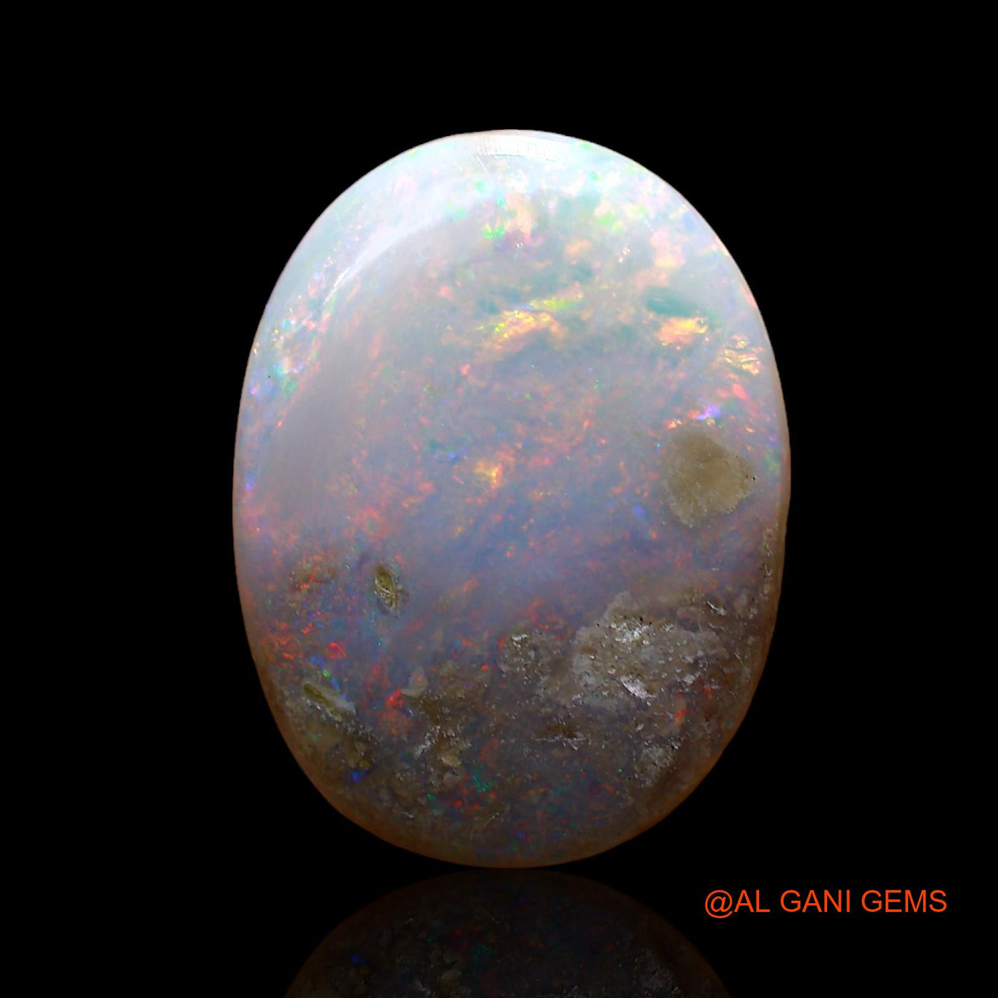 Natural Untreated Fire Opal Loose Gemstone Oval Cabochon From Australia 8.00 Cts 19x14x4 mm AC-825