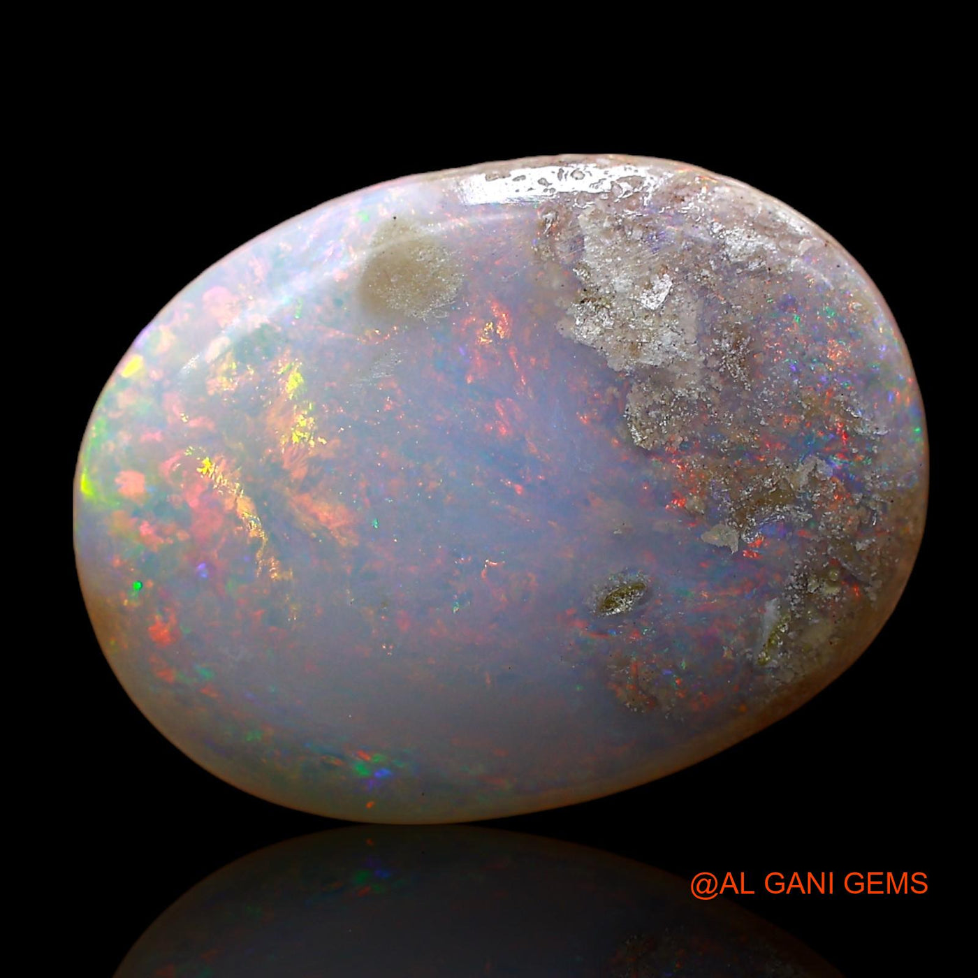 Natural Untreated Fire Opal Loose Gemstone Oval Cabochon From Australia 8.00 Cts 19x14x4 mm AC-825