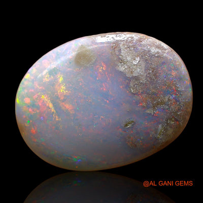 Natural Untreated Fire Opal Loose Gemstone Oval Cabochon From Australia 8.00 Cts 19x14x4 mm AC-825