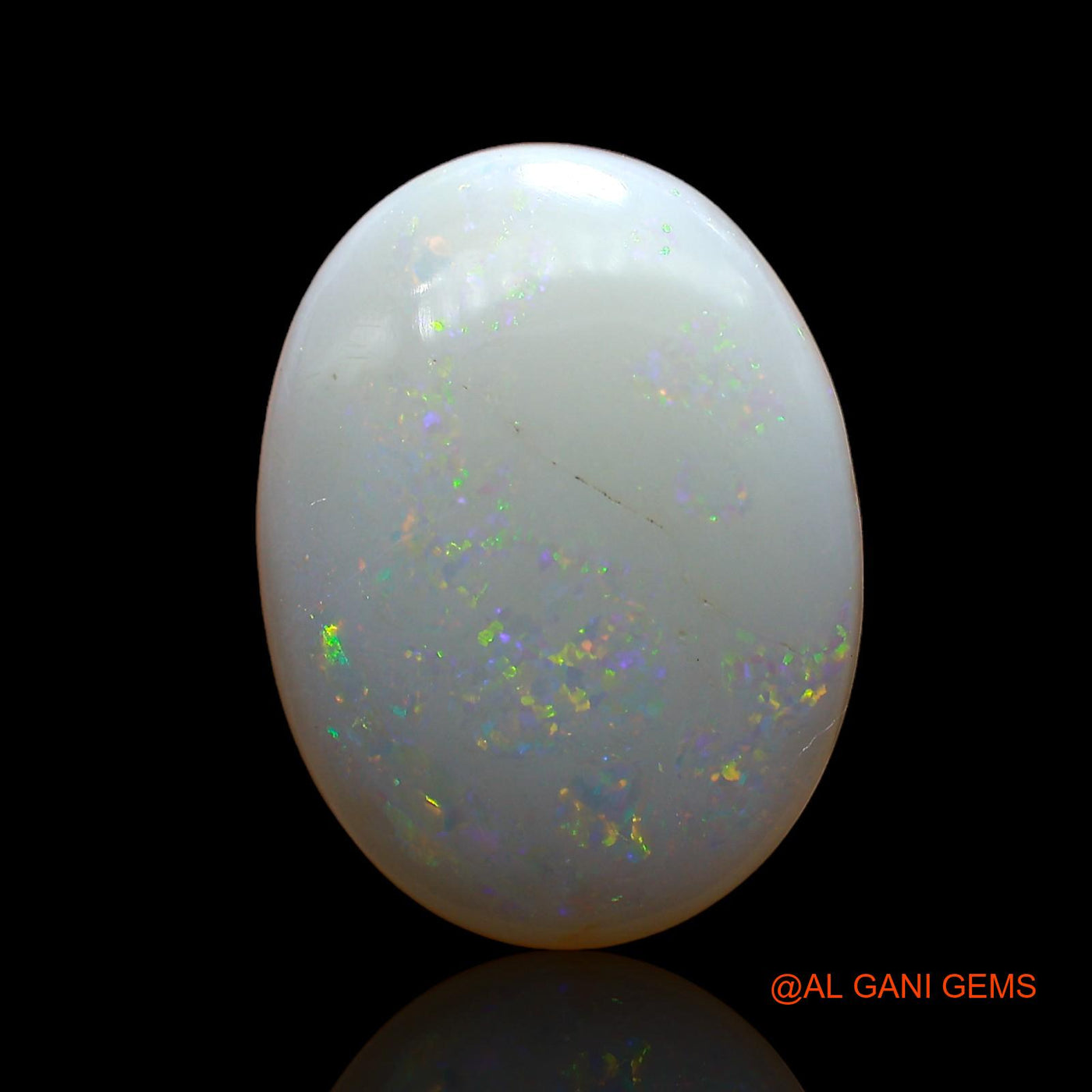 Natural Fire Opal Gemstone 6.00 Cts Loose Oval Cabochon From Australia 19x15x3 mm AC-826