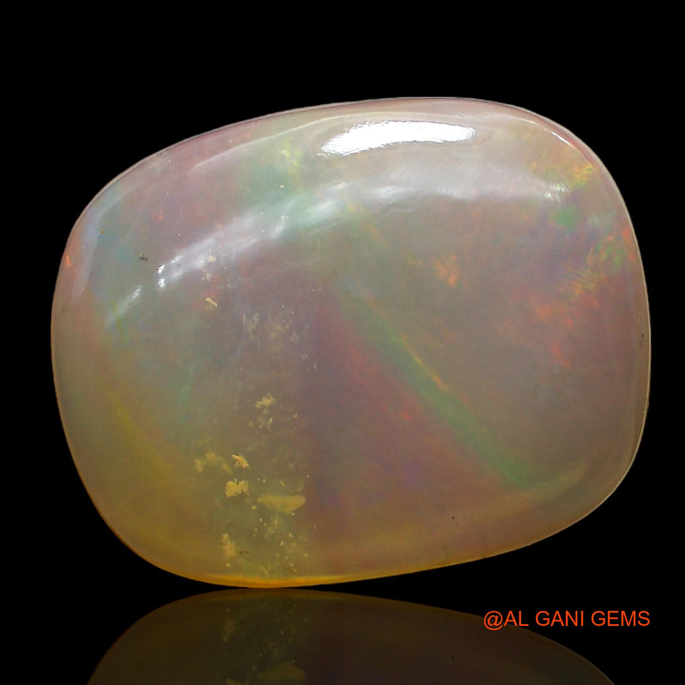 Natural Untreated Fire Opal Loose Gemstone Oval Cabochon From Australia 10.00 Cts 18x14x5 mm AC-829