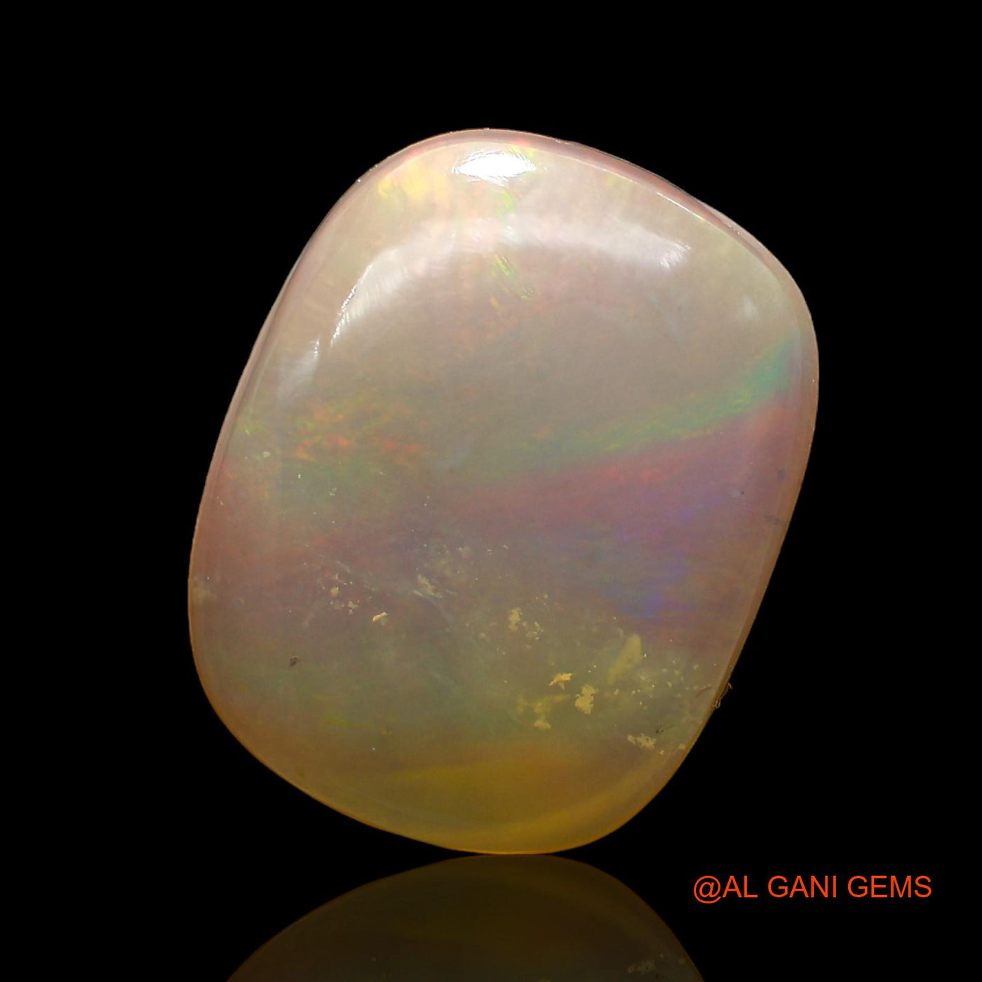 Natural Untreated Fire Opal Loose Gemstone Oval Cabochon From Australia 10.00 Cts 18x14x5 mm AC-829