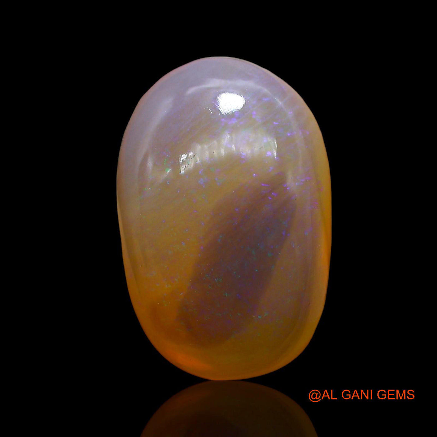 12.00 Cts Natural Australian Fire Opal Loose Gemstone Oval Cabochon 19x12x7 mm AC-834