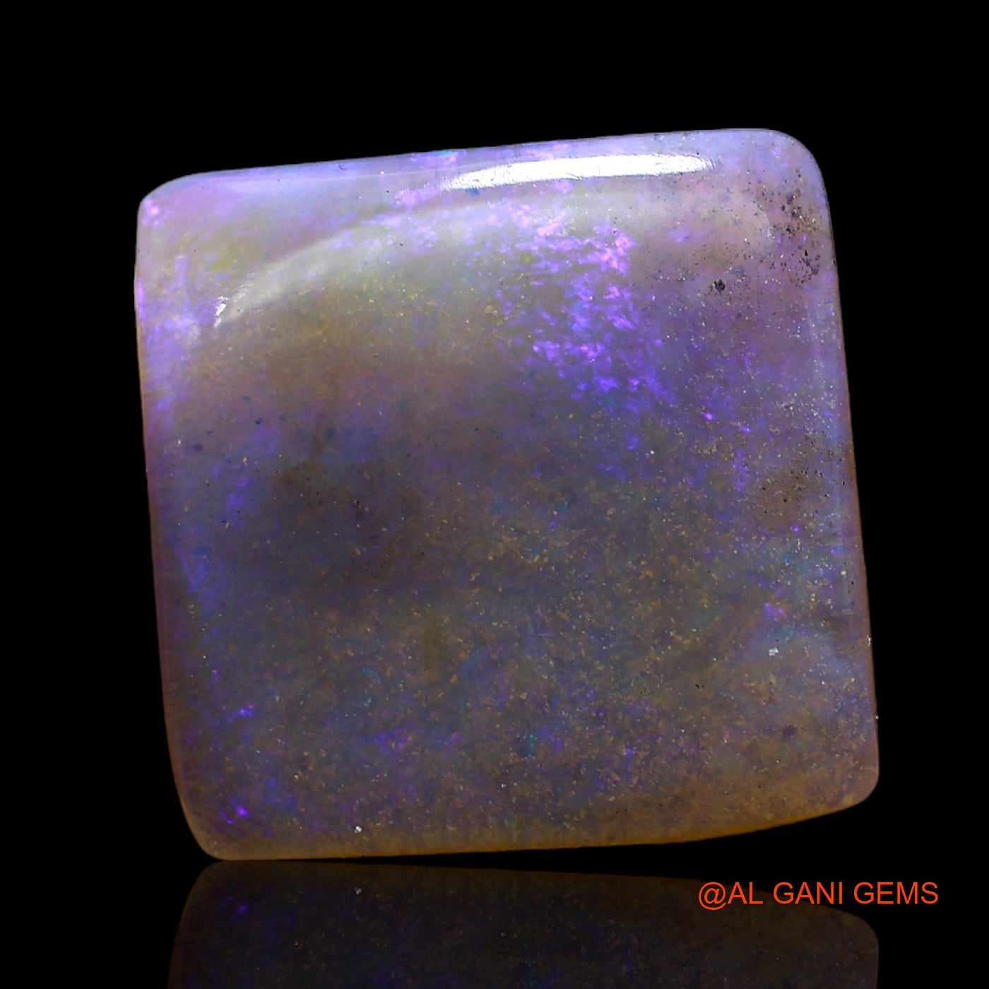 8.00 Cts Natural Australian Fire Opal Square Cabochon Loose Gemstone For Jewelry 15x15x4 mm AC-835